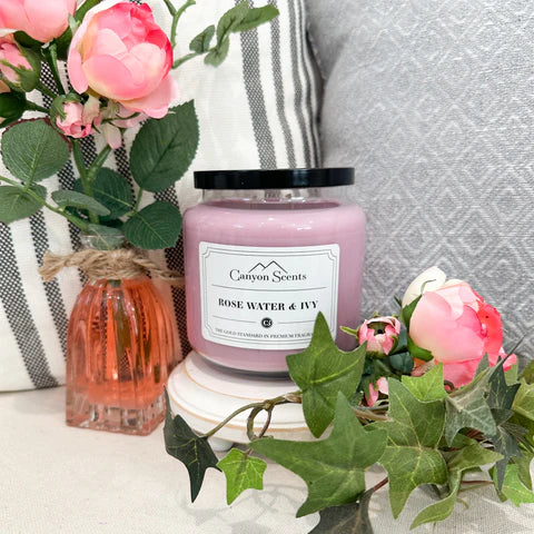 Rosewater and Ivy Canyon Scents Candles
